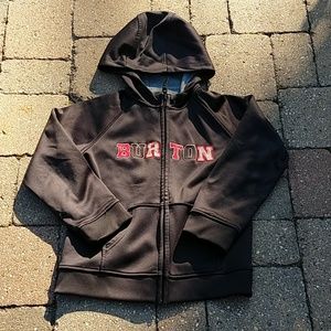 Burton Black/Red Zip Up sweatshirt